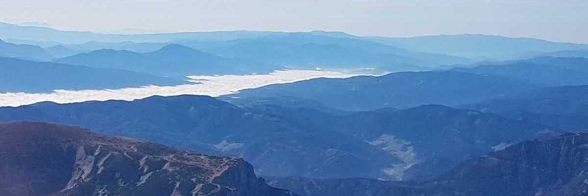 Flugwegposition um 09:16:29: Aufgenommen in der Nähe von Gemeinde Schwarzau im Gebirge, Österreich in 2623 Meter